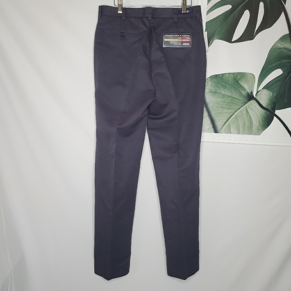 Roundtree Yorke Travel Smart Twill Linen Flat Blue NEW - Picture 3 of 4